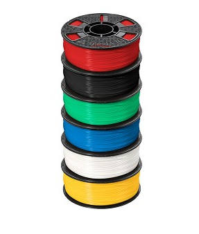 ABS PLUS Premium 1.75 Filament 1000g,6-Pack,Blk,Wht,Red,Ylw,Blu,Grn