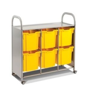 Callero Plus Treble Cart with (6) Jumbo Tray