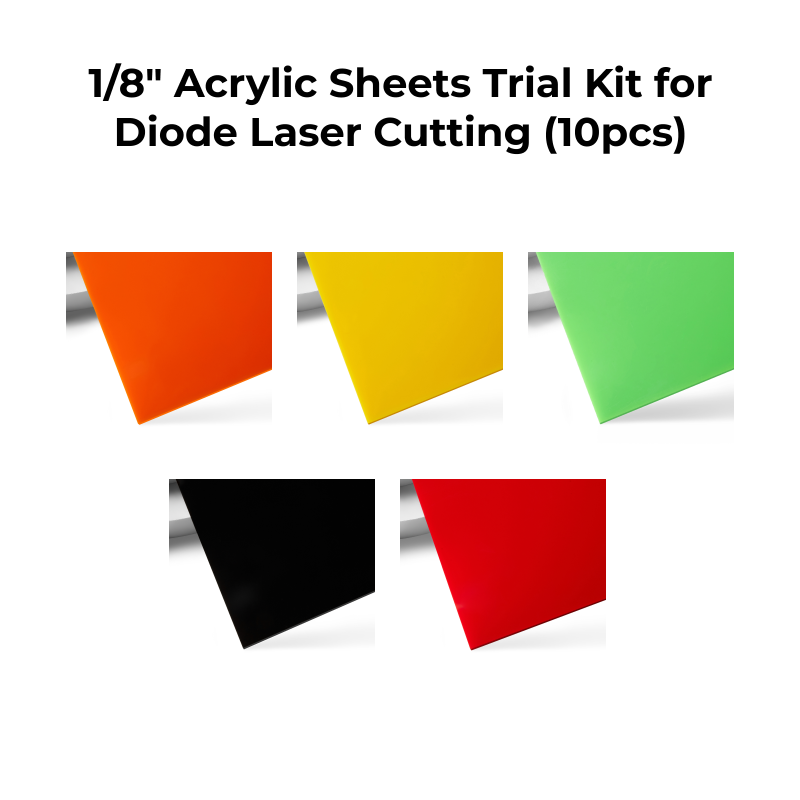 xTool 1/8in Acrylic Sheets Trial Kit 18Pk Box