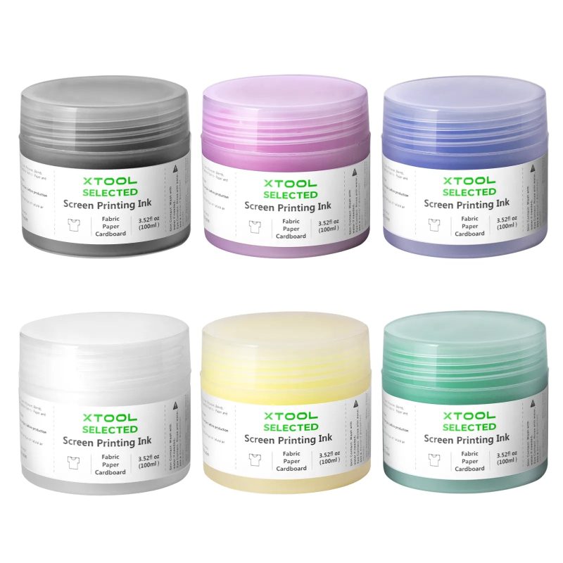 xTool Fluorescent Color Screen Printing Ink Set 6Pk Box