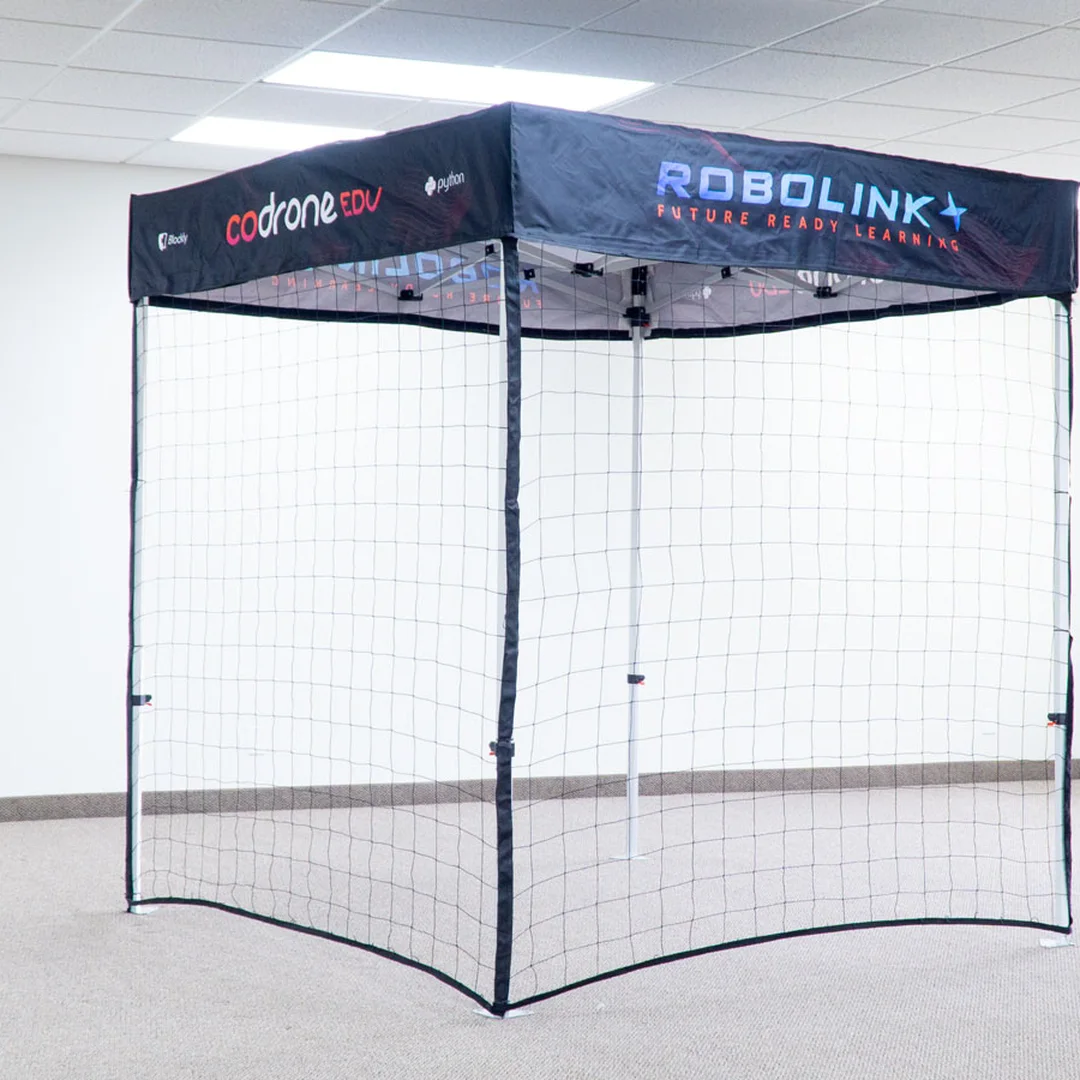A CoDrone Arena set up for flying